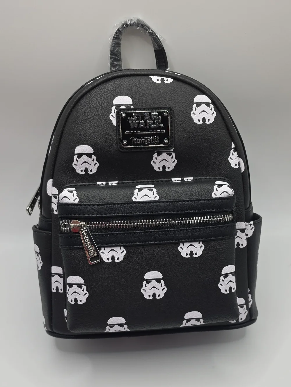 Loungefly Star Wars Black Mini Backpack with White Stormtrooper Print